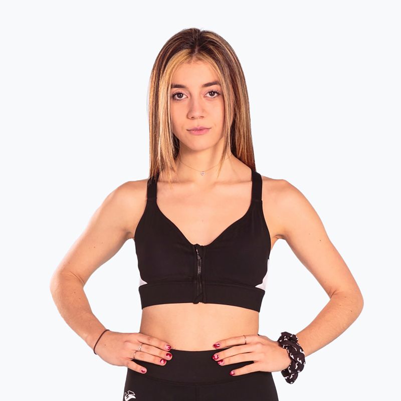 Reggiseno fitness Joma Daphne Sport bianco/nero