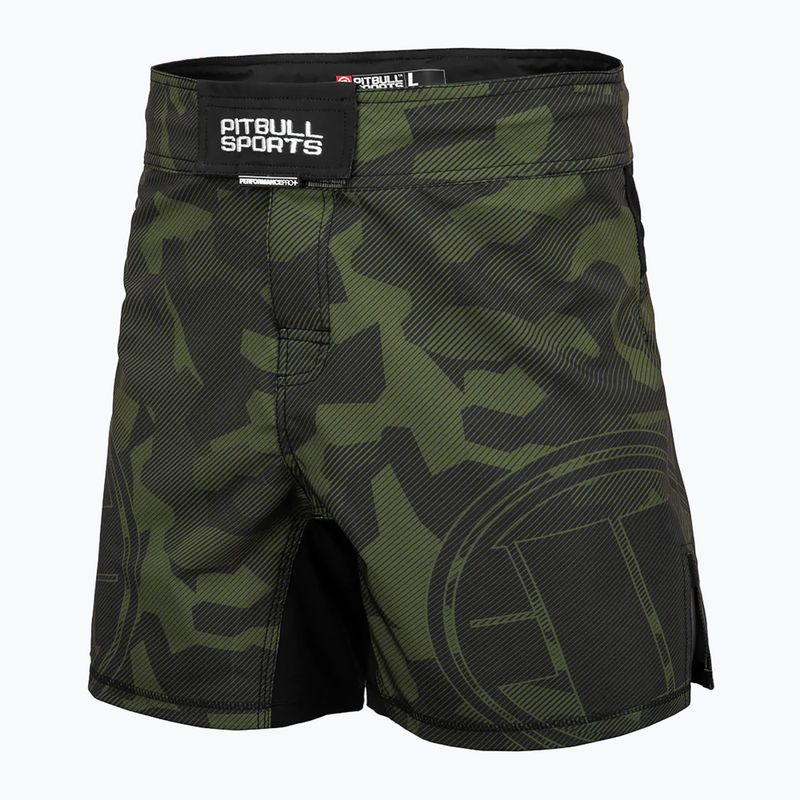 Pantaloncini da grappling Pitbull West Coast da uomo Dillard oliva