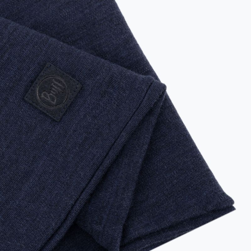 BUFF Snod in lana merino pesante in denim tinta unita 3