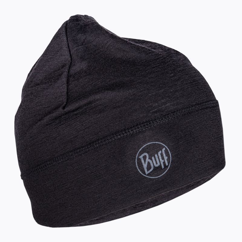 BUFF Berretto invernale leggero in lana merino tinta unita nero 3