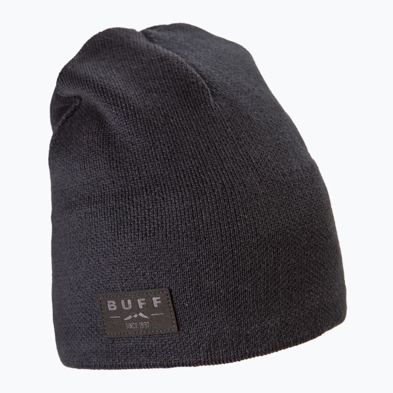 BUFF Berretto invernale in maglia e pile tinta unita nero