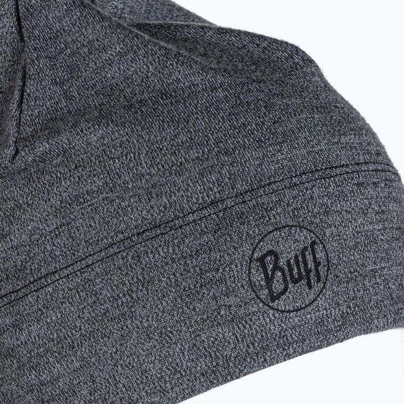 BUFF Berretto invernale in lana merino di peso medio grigio chiaro 3