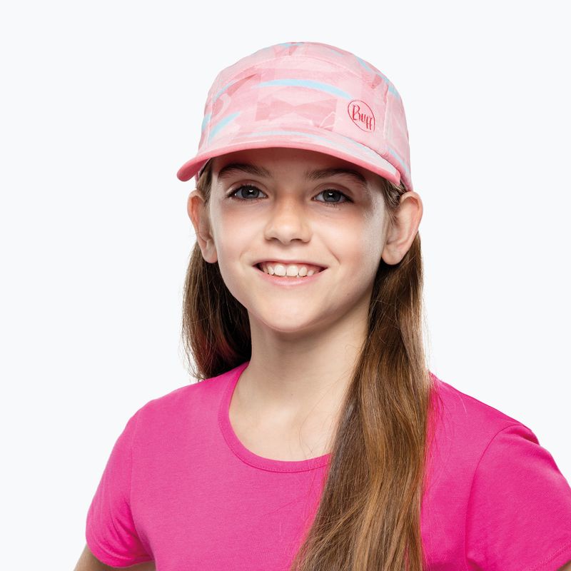 Cappellino con visiera da bambino BUFF 5 Panel heavens pink/pink 3