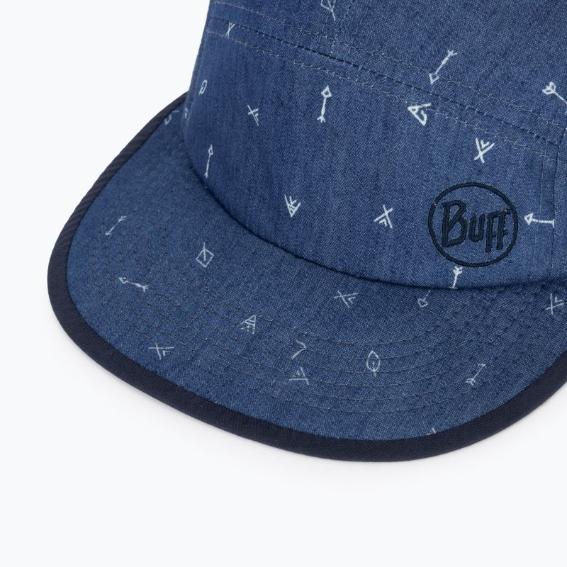 Cappellino con visiera da bambino BUFF 5 Panel arrows denim/denim 3