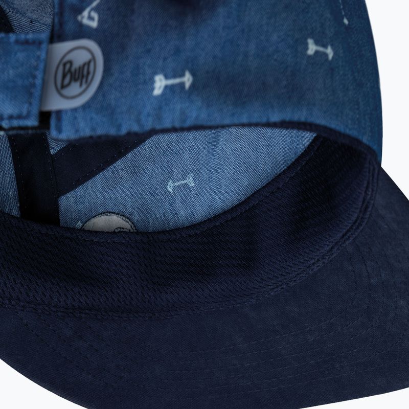 Cappellino con visiera da bambino BUFF 5 Panel arrows denim/denim 3