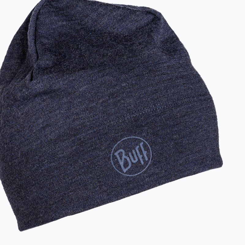 BUFF Berretto invernale di peso medio in lana merino blu notte 3
