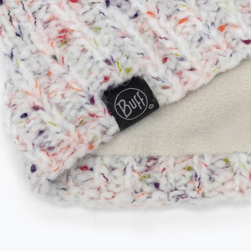 BUFF Passamontagna in maglia e pile Kim bianco 3