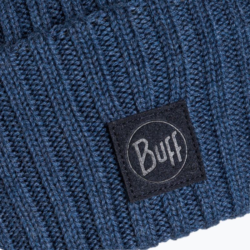 BUFF Berretto invernale in lana merino Ervin denim 3