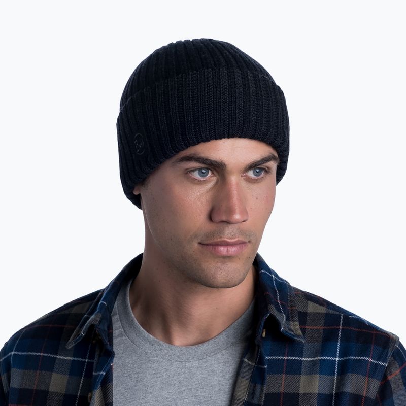 Berretto invernale BUFF in lana merino Ervin grafite 5