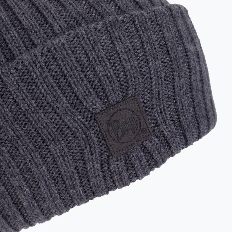 BUFF Berretto invernale Ervin in lana merino grigio 3
