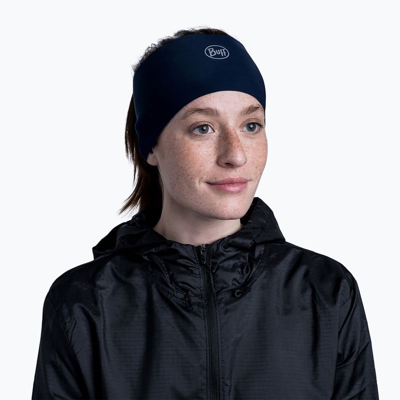 BUFF Tech Fleece fascia per capelli blu solido 5