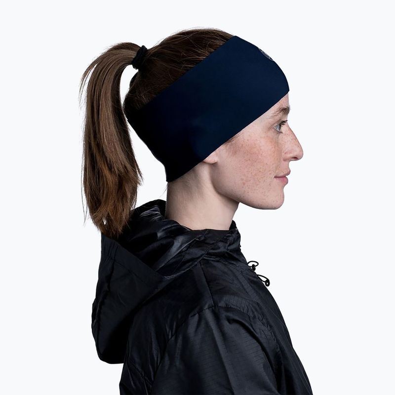 BUFF Tech Fleece fascia per capelli blu solido 6
