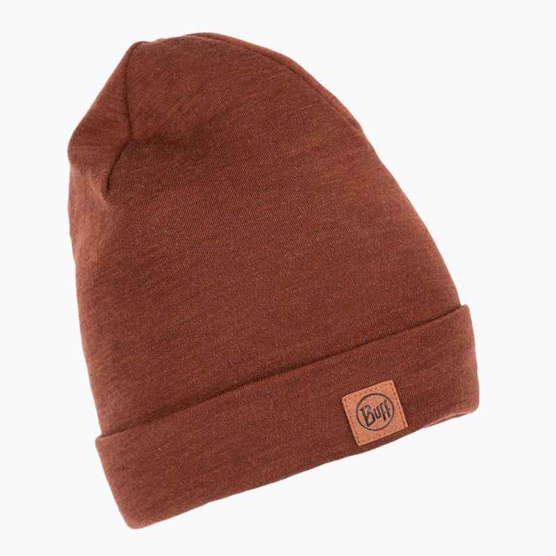 Berretto invernale BUFF in lana merino pesante sienna