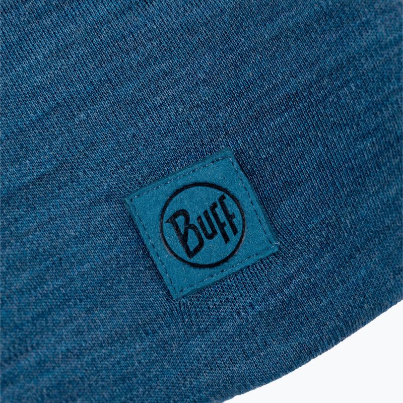 BUFF Berretto invernale pesante in lana merino blu polvere 3