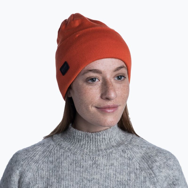 BUFF Berretto invernale Niels in maglia color mandarino 5