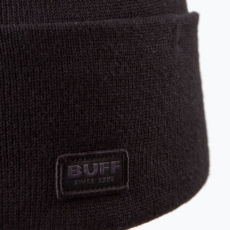 BUFF Berretto invernale Niels in maglia nera 3