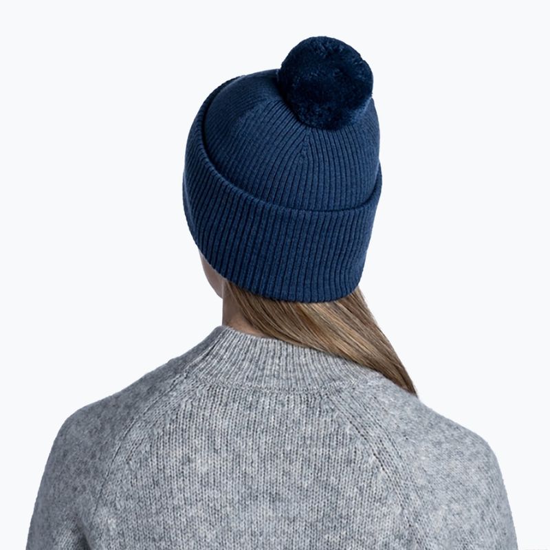 BUFF Berretto invernale Tim denim in maglia Merino 8