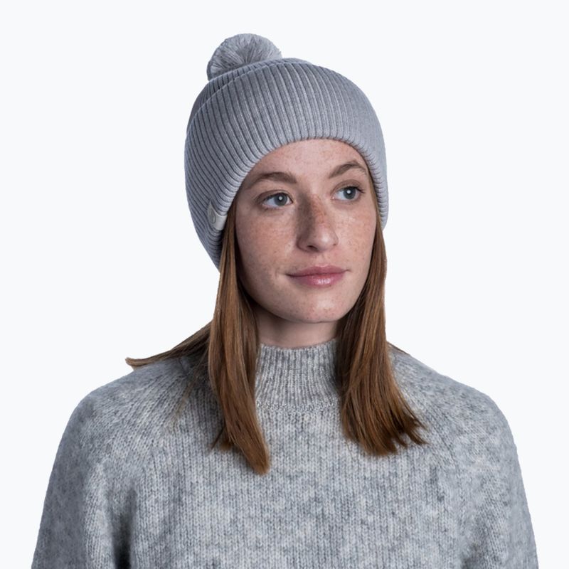 BUFF Berretto invernale in maglia Merino Tim grigio chiaro 6