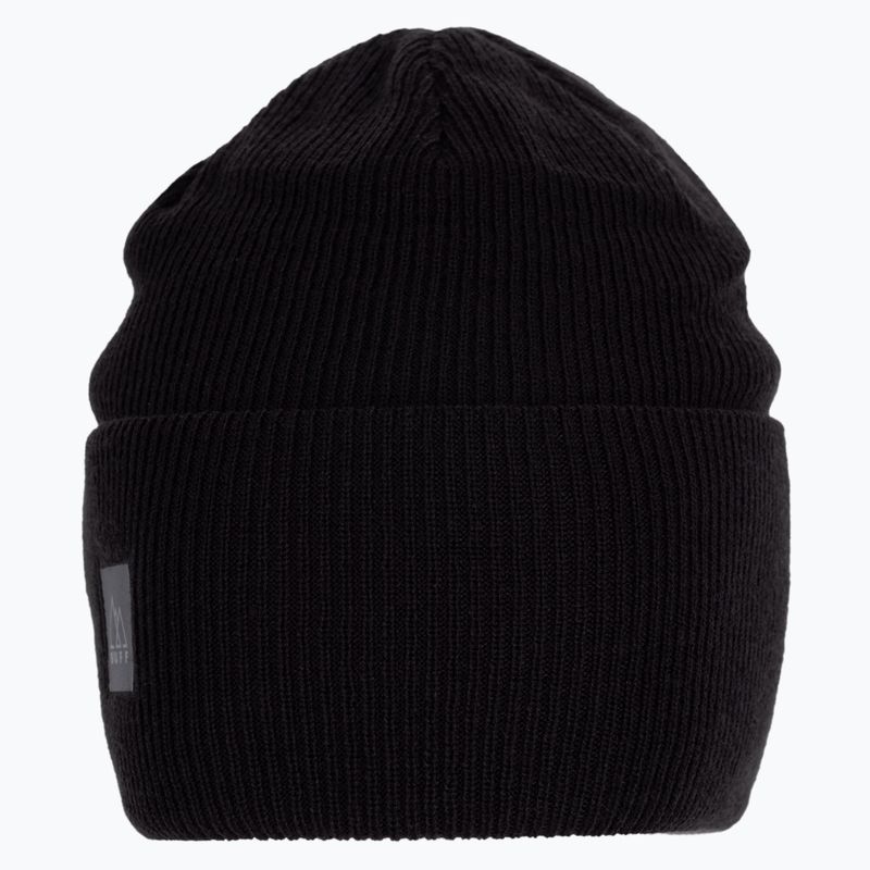 BUFF Berretto invernale a maglia incrociata tinta unita nero 2
