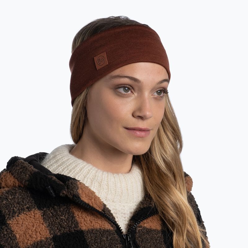 BUFF Merino Fascia larga solida di terra di Siena 2