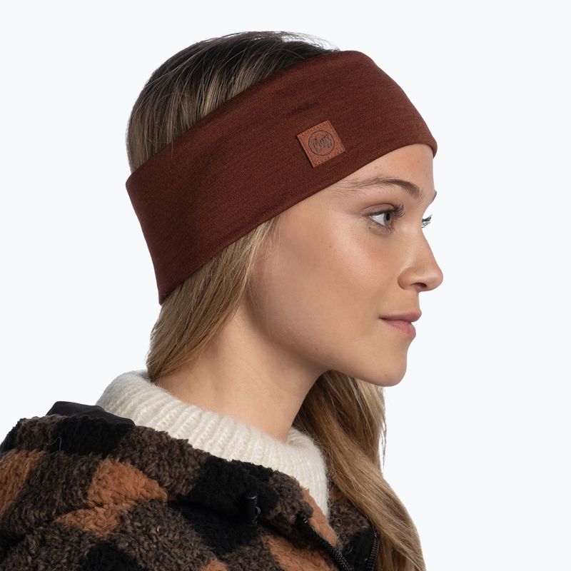 BUFF Merino Fascia larga solida di terra di Siena 3