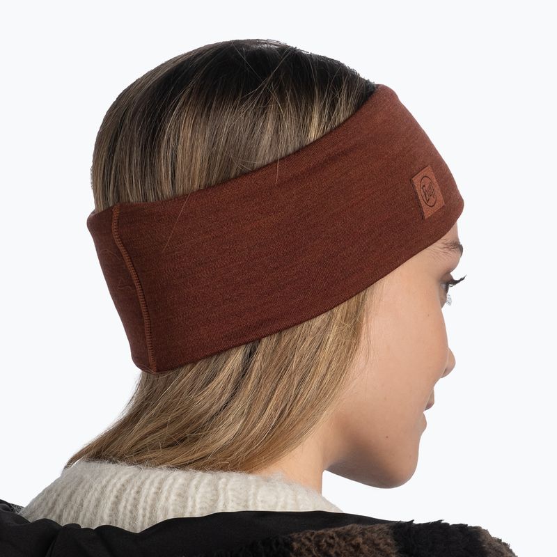 BUFF Merino Fascia larga solida di terra di Siena 4