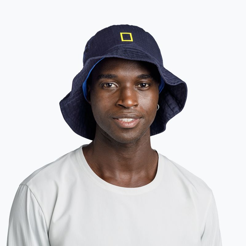 BUFF Cappello da trekking a secchiello per il sole Unrel blu 4