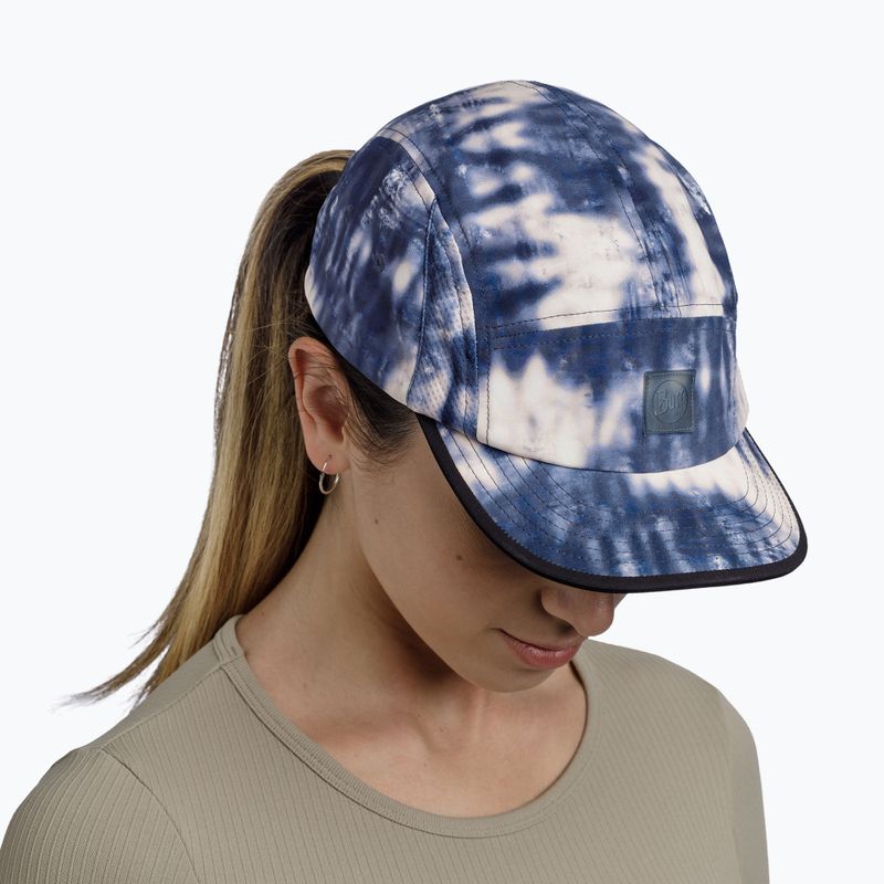Cappellino con visiera BUFF 5 Panel Go deri blue 4