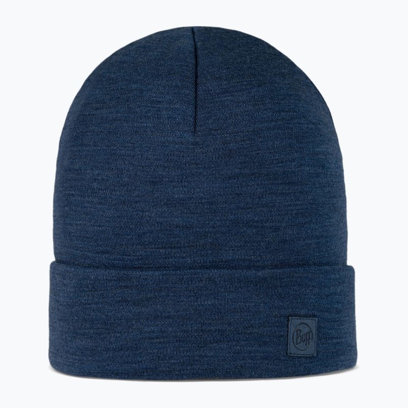 Cappello invernale BUFF Heavyweight Merino Wool solid night blue