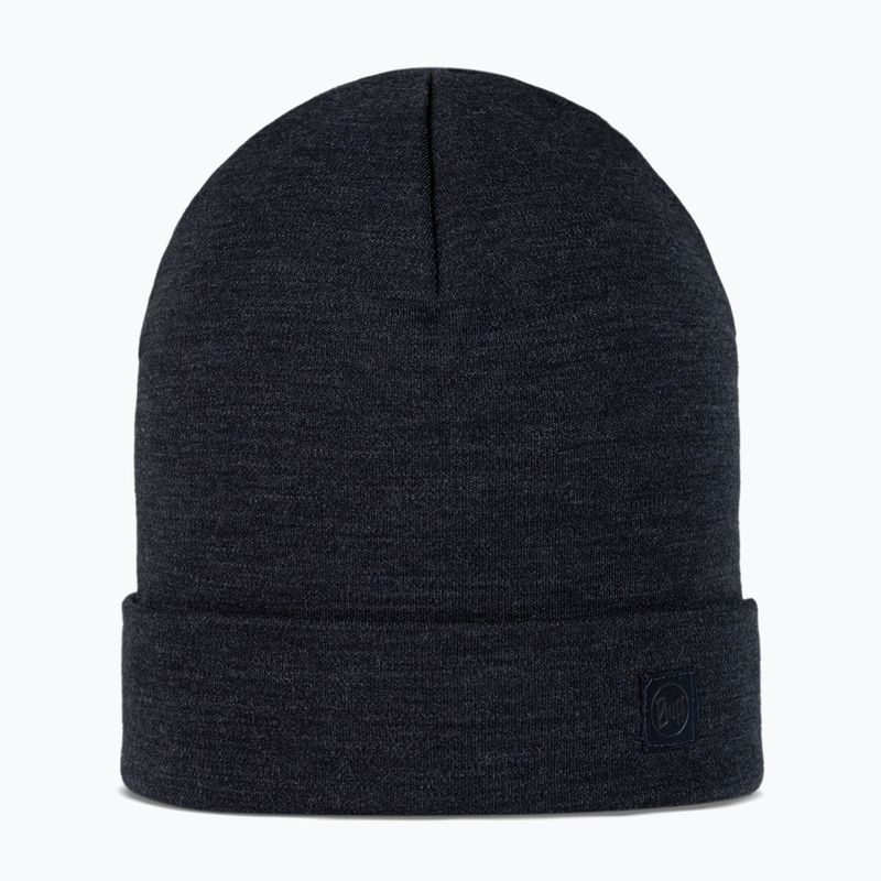 Berretto invernale BUFF Heavyweight Merino Wool solid indigo