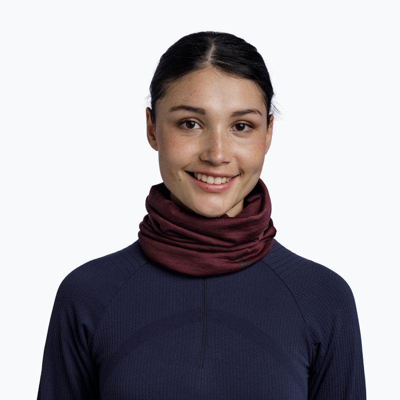 Fascia multifunzione BUFF Lightweight Merino Wool granata 4