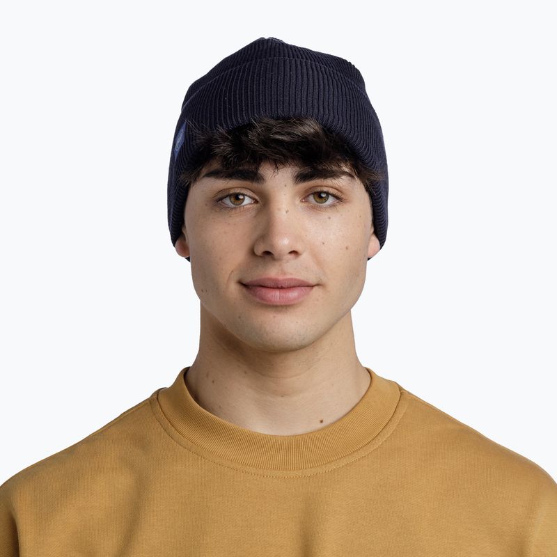BUFF Berretto invernale a maglia incrociata blu notte 3