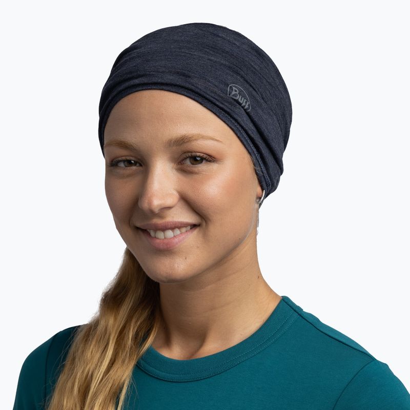 Fascia multifunzione BUFF Lightweight Merino Wool night blue 4