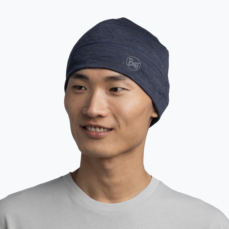 Berretto invernale BUFF Lightweight Merino Wool solid night blue 4