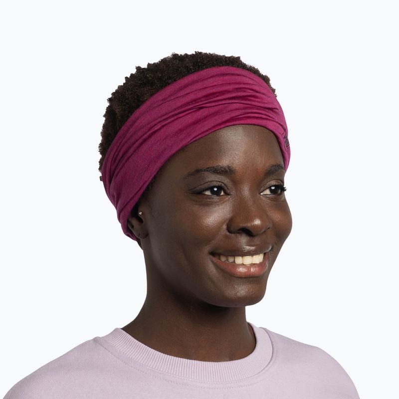 Bandana multifunzionale BUFF Lightweight Merino Wool solid magenta 5