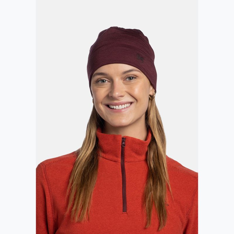 Cappello invernale Buff Merino Lightweight garnet 3