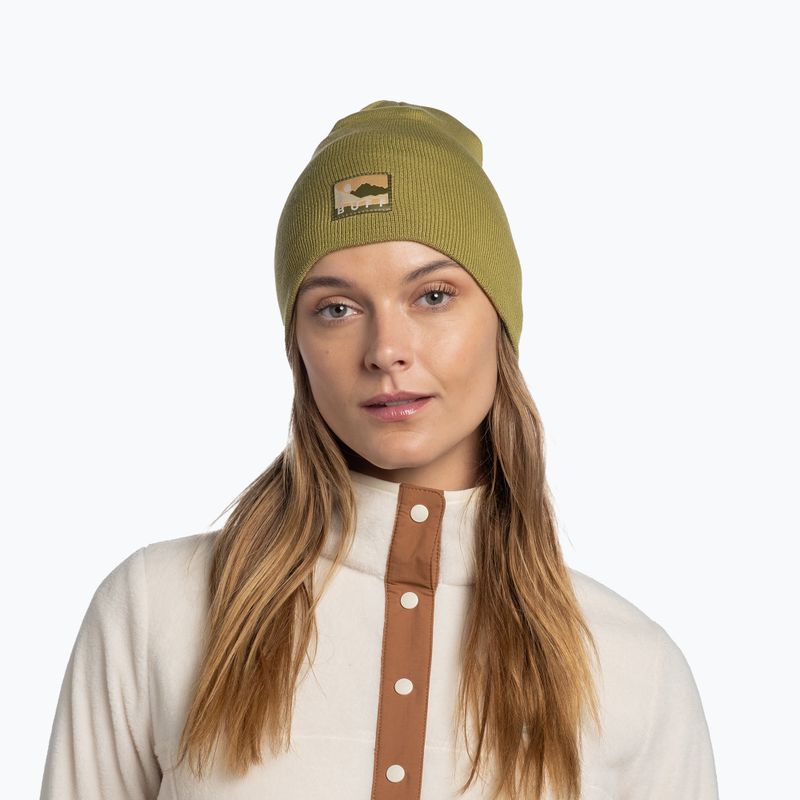 Cappello invernale BUFF Knitted Lilon long moss 4