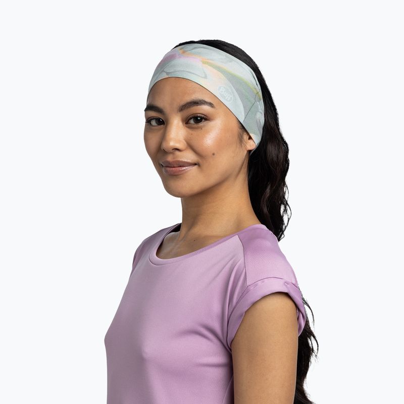 Fascia per la testa BUFF CoolNet UV Ellipse emerald seagrove green 4