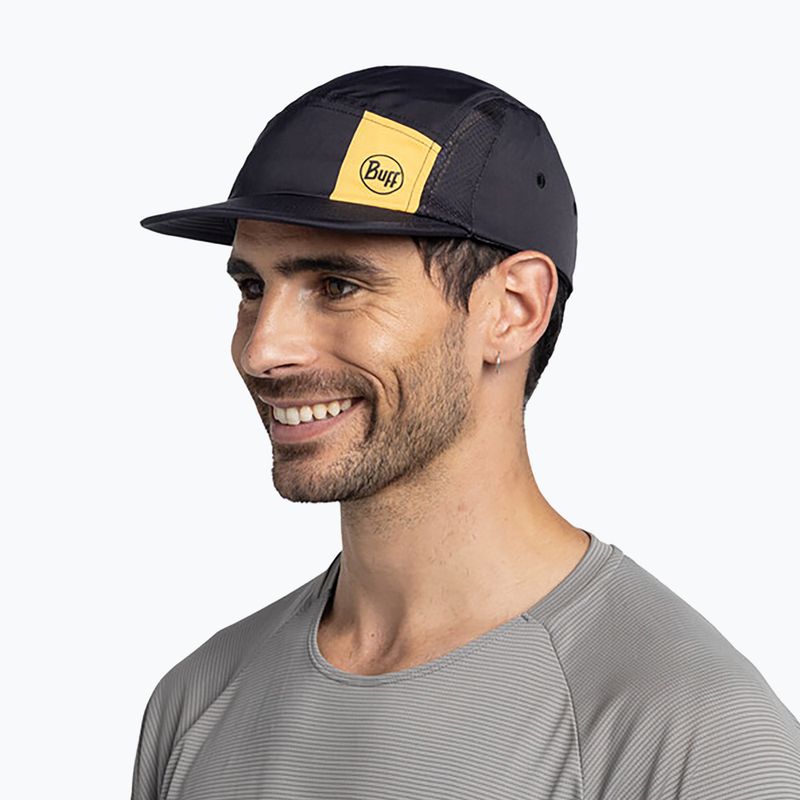 Cappello da baseball BUFF 5 Panel Go Logo nero 3