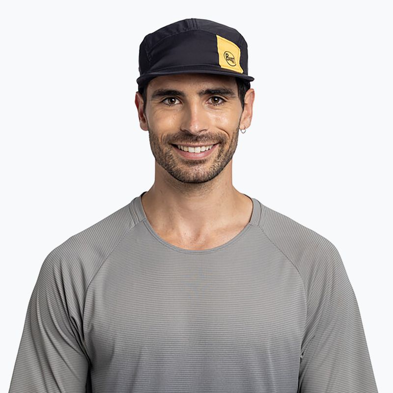Cappellino con visiera BUFF 5 Panel Go logo black 4