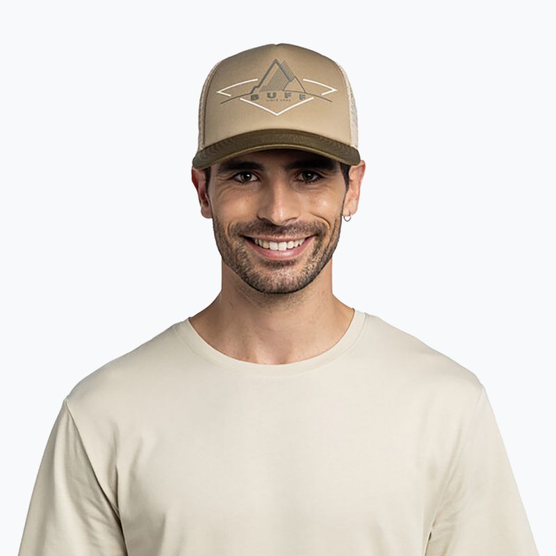Cappellino con visiera BUFF Trucker khaki 4