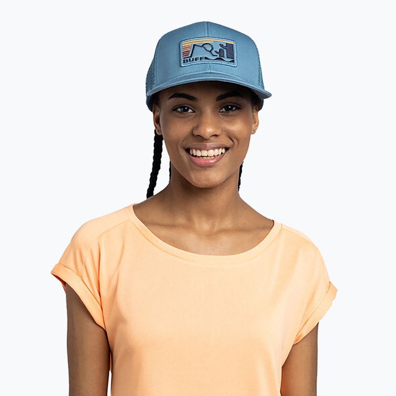 Berretto con visiera BUFF Explore Trucker nidus blue 4