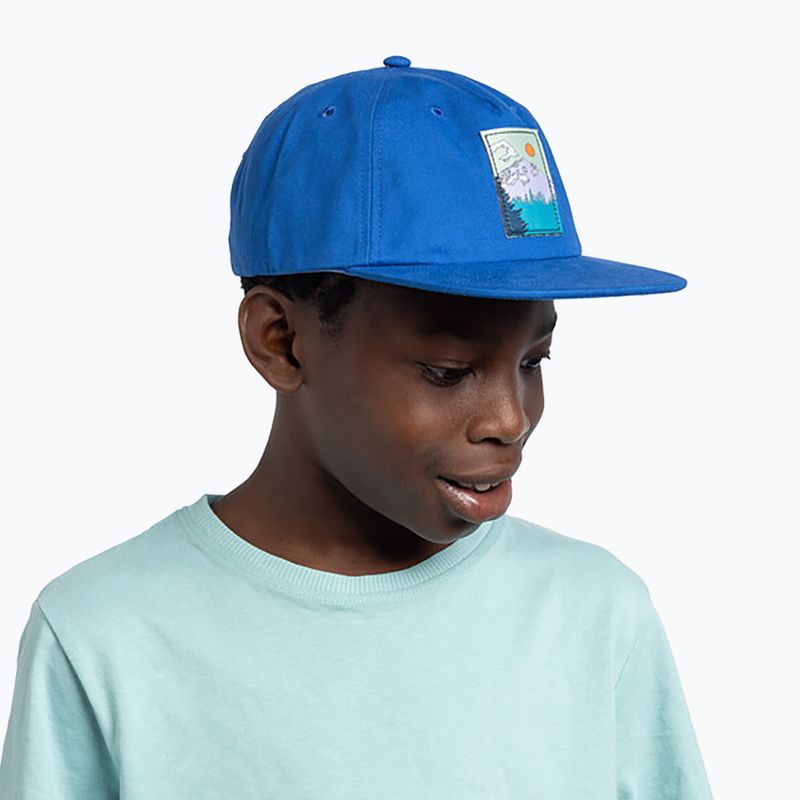 Cappello da baseball BUFF Snapback Solid azzurro per bambini 3
