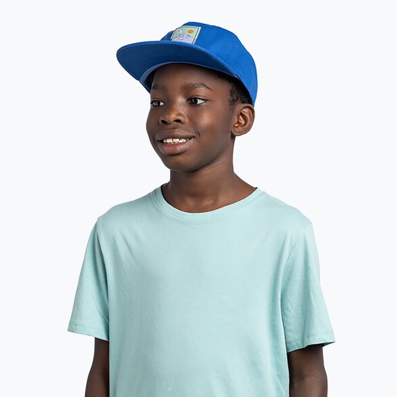 Cappello da baseball BUFF Snapback Solid azzurro per bambini 4