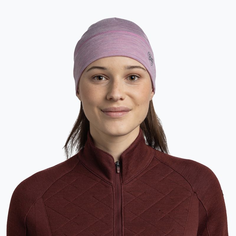 Berretto invernale BUFF Lightweight Merino Wool solid pansy 3