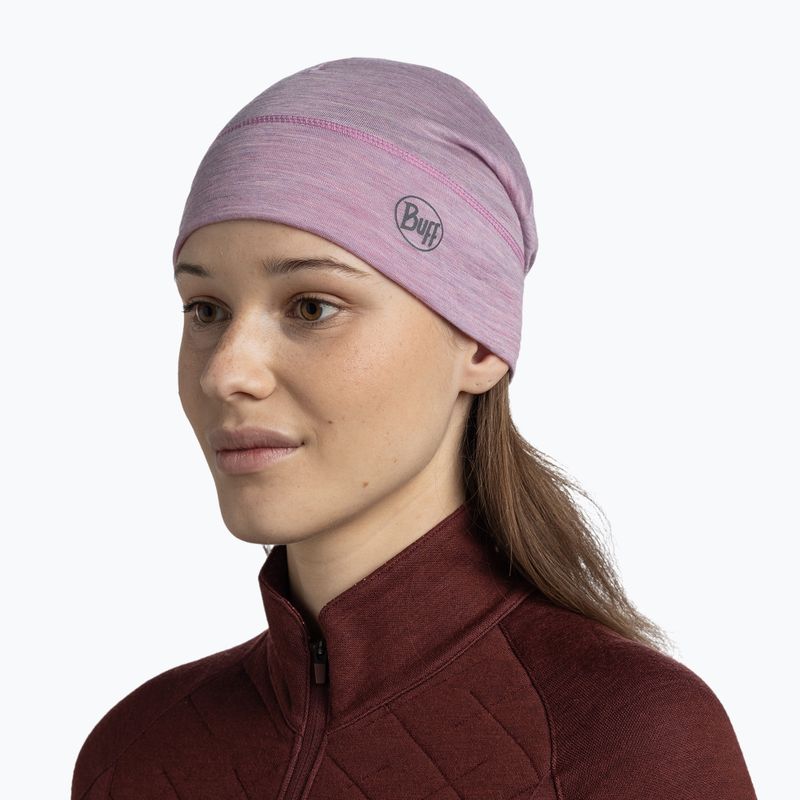 Berretto invernale BUFF Lightweight Merino Wool solid pansy 4