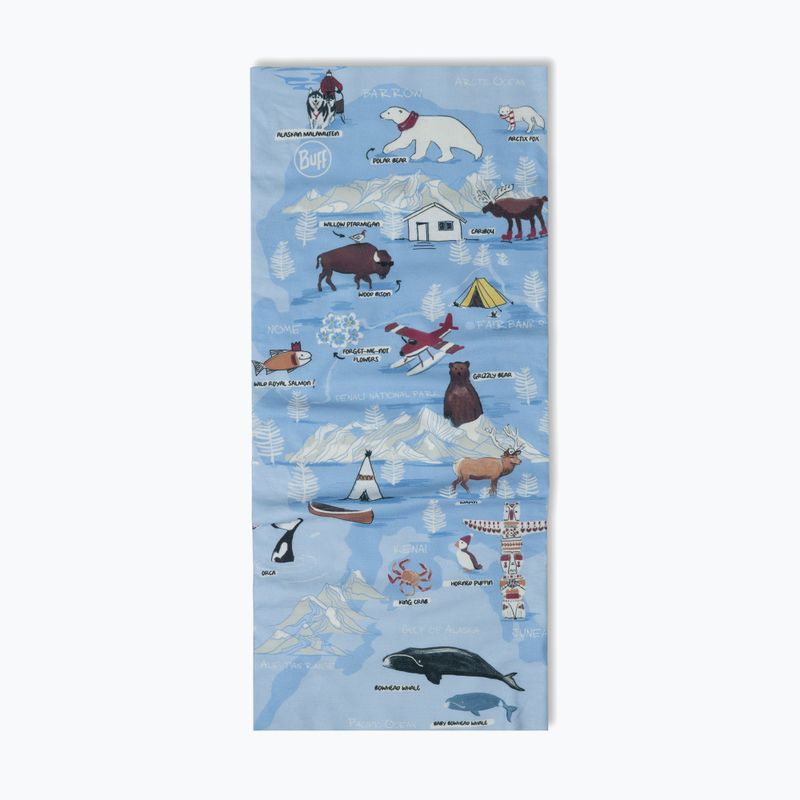 Scaldacollo multifunzionale per bambini BUFF Original Ecostretch imus washed blue 2