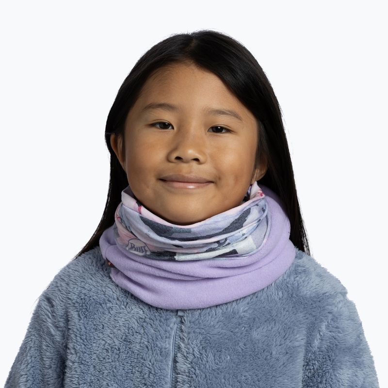 Scaldacollo multifunzionale per bambini BUFF Polar Yoki Mauve 3