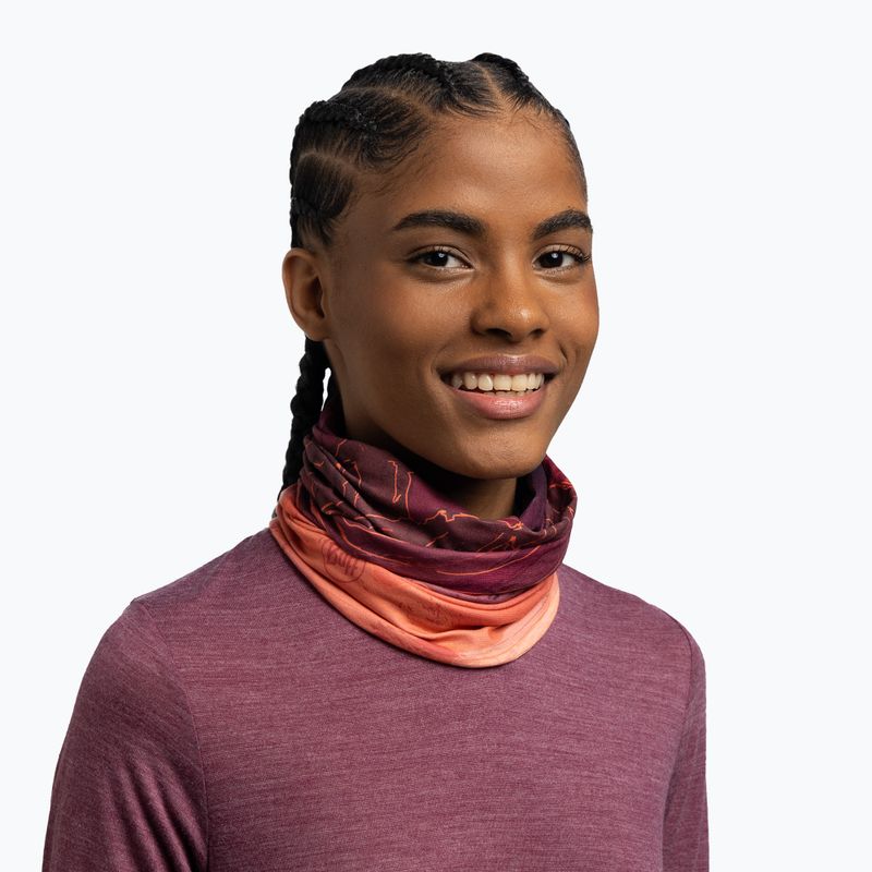 Fascia multifunzione BUFF Original Ecostretch Unal Garnet 4