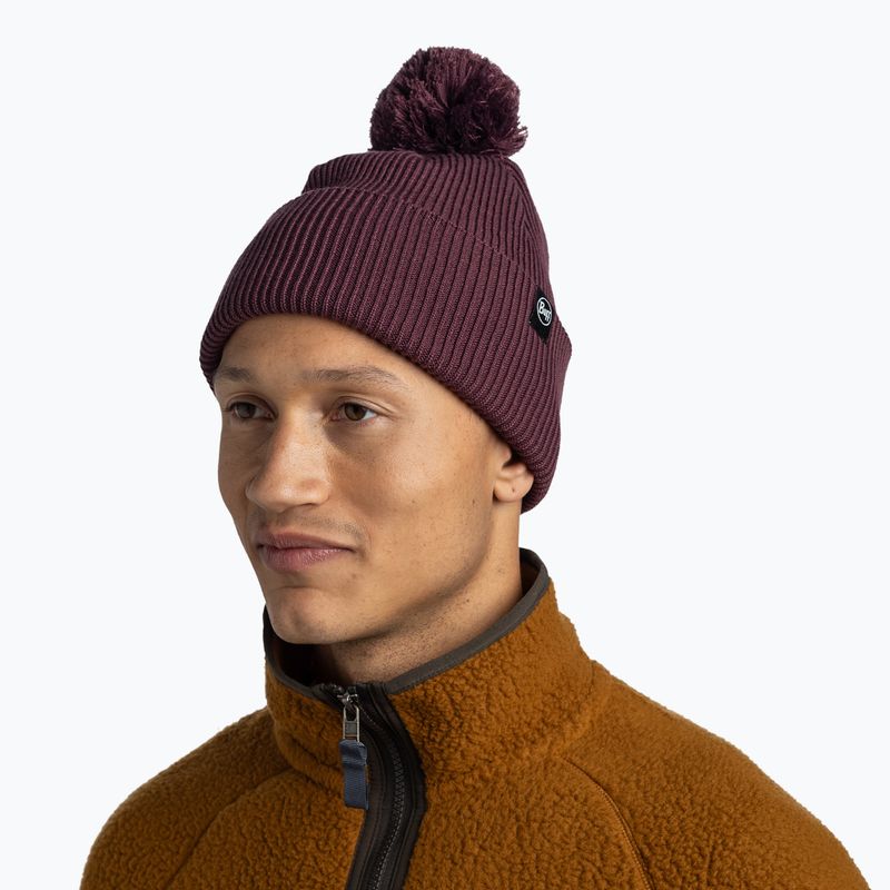 Berretto invernale BUFF Knitted Renvi burgundy 4